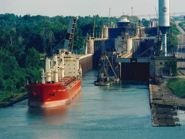 A view of the St. Lawrence Seaway. 