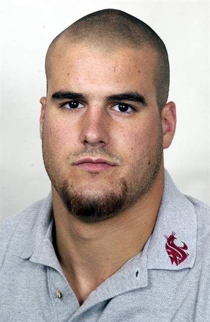 This 2005 handout photo shows defensive end Adam Braidwood. (AP Photo/HO).