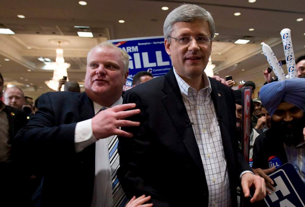 Mayor Rob Ford endorses Harper at Brampton event - image