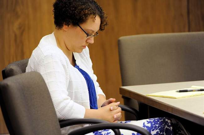 FILE - Jessica Beagley appears in court on the first day of her trial in Anchorage, Alaska, in this Aug. 17, 2011 file photo. Beagley was convicted Tuesday, Aug. 23, 2011 of misdemeanor child abuse after squirting hot sauce into the mouth of her adopted Russian son as punishment in what prosecutors said was a ploy to get on the "Dr. Phil" TV show.(AP Photo/The Anchorage Daily News, Marc Lester).