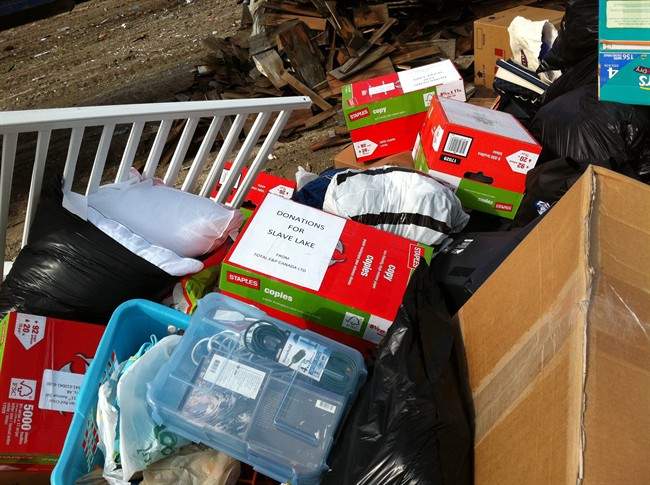 Paul Nielsen, who owns DumpRunner Waste Systems, says he was sickened when he found a truckload of clothing, bedding and toys marked for Alberta wildfire evacuees at a Calgary landfill this week. THE CANADIAN PRESS/ho-Paul Friesen.