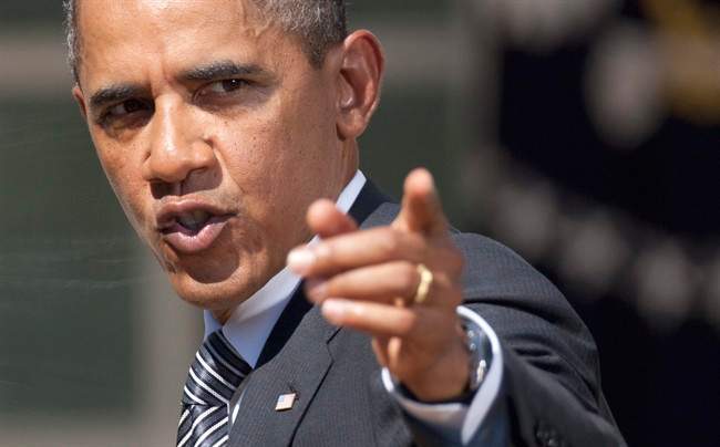 President Barack Obama gestures after a statement in the Rose Garden of the White House in Washington, Wednesday, Aug. 31, 2011, where he urged Congress to pass a federal highway bill. (AP Photo/Evan Vucci).