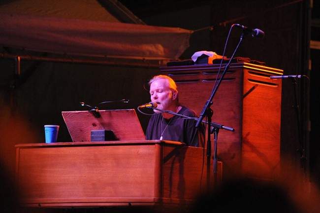 Gregg Allman performs on the Bud Light Stage on Saturday Aug. 7, 2011, during the AmeriServ Flood City Music Festival at Peoples Natural Gas Park in downtown Johnstown, Pa. The Johnstown Tribune-Democrats reports Allman has canceled his concert tour from Aug. 26 to Sept. 15 for medical reasons. (AP Photo/Dave Lloyd/The Tribune-Democrat).