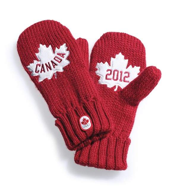 The third version of the red Olympic mittens, released on Thursday, Sept. 29, 2011. Three dollars from each pair of the $10 mittens go towards supporting Canadian Olympians. THE CANADIAN PRESS/HO, COC