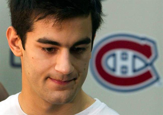 Montreal Canadiens winger Max Pacioretty speaks to reporters at the end of season media availability Thursday, April 28, 2011 in Brossard, Que. Pacioretty is using the Zdeno Chara incident as motivation to be better this season. THE CANADIAN PRESS/Ryan Remiorz