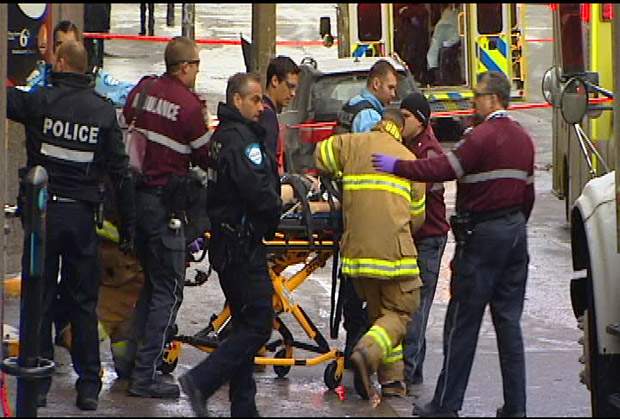 A man is dead and a police officer was treated for knife wounds after a shooting at Montreal’s Bonaventure metro station on January 6, 2012.