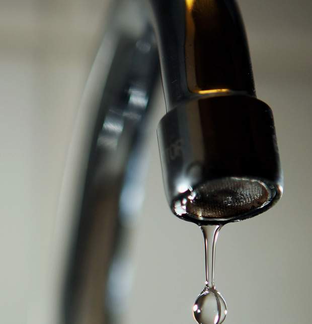 Water dripping from a tap