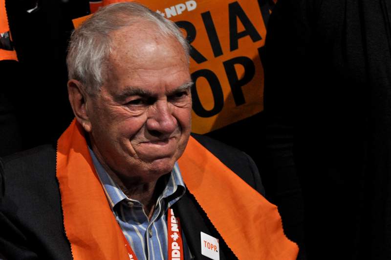 Ed Broadbent, a former leader of the federal NDP at the 2012 leadership convention