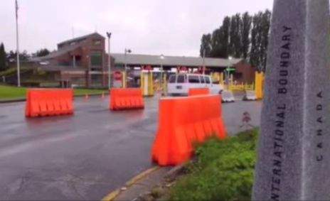 The U.S. Canada border in B.C. where Travis Baumgartner was arrested.