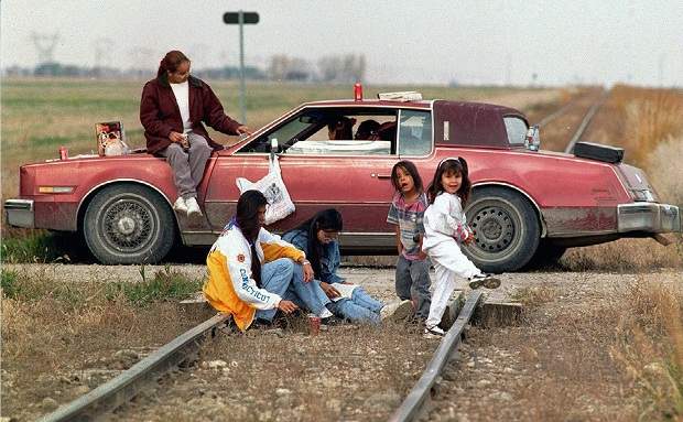 Roseau Anishinabe River First Nation natives blockade