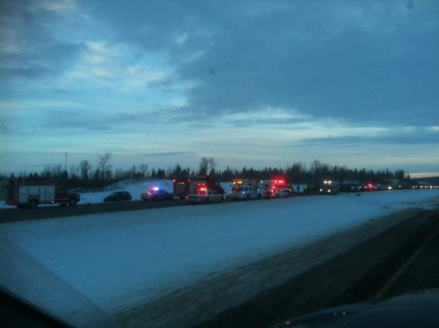 Highway crash on QE2 - image
