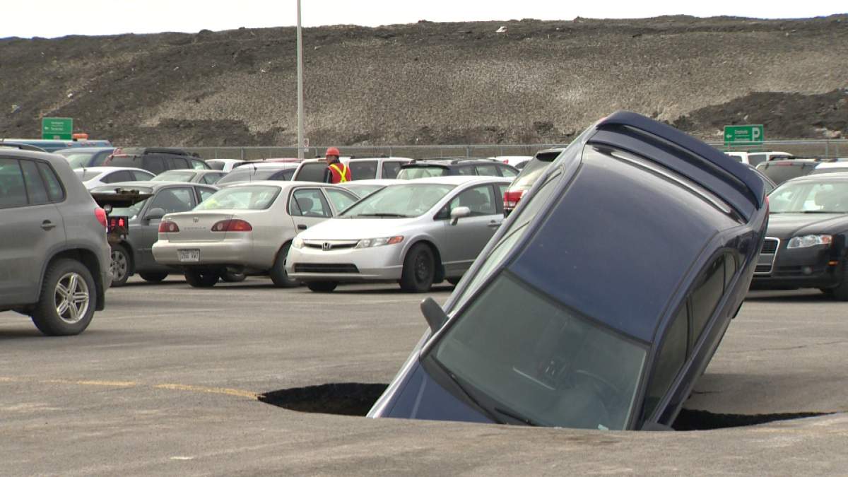 Montreal airport sinkhole