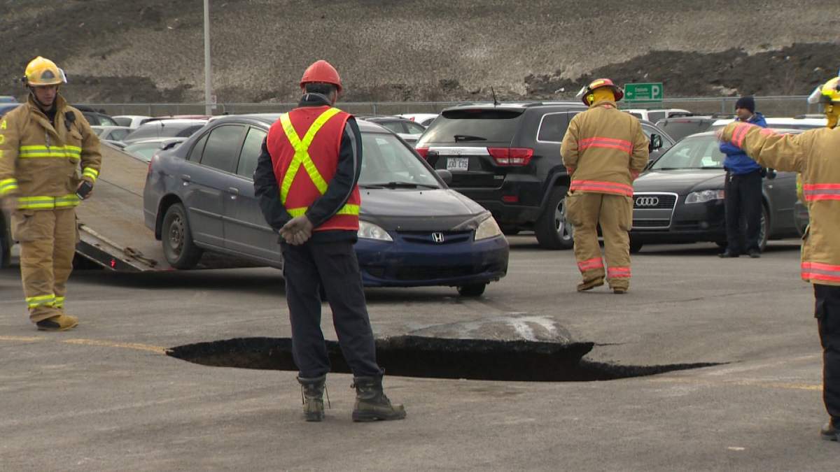 Montreal airport sinkhole