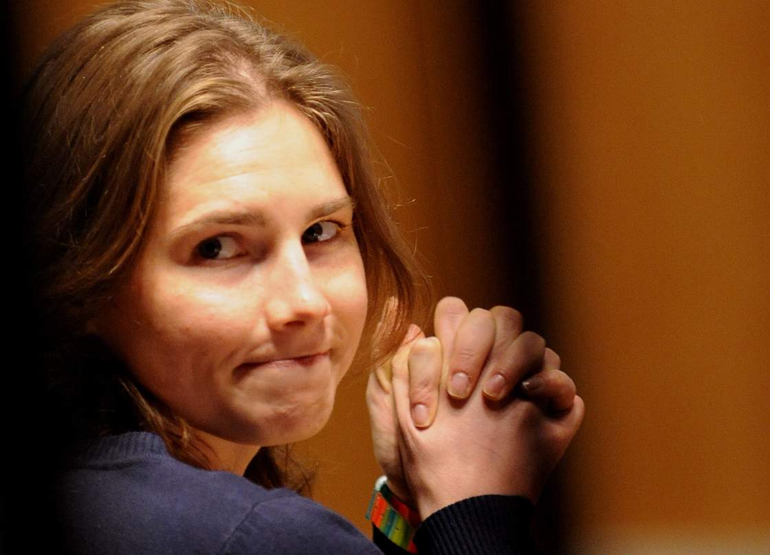 File photo of Amanda Knox in court.