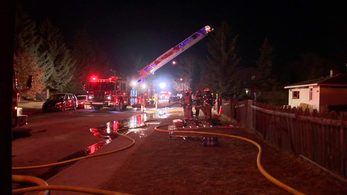 Fire crews battle a blaze in a Bowness bungalow.