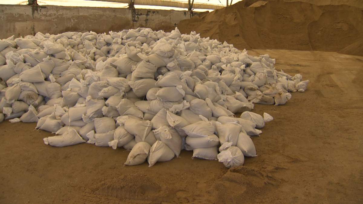 Winnipeg’s sandbags in preparation for spring flooding in 2013.