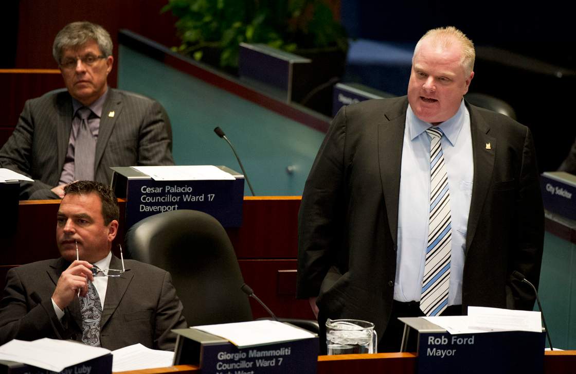 Mayor Rob Ford in Toronto city council