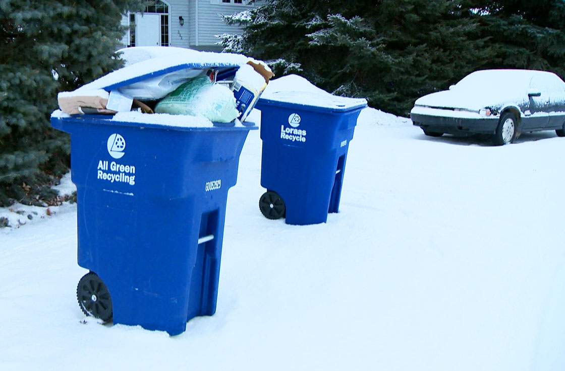 Blizzard hinders Saskatoon recycling and garbage pickup - image