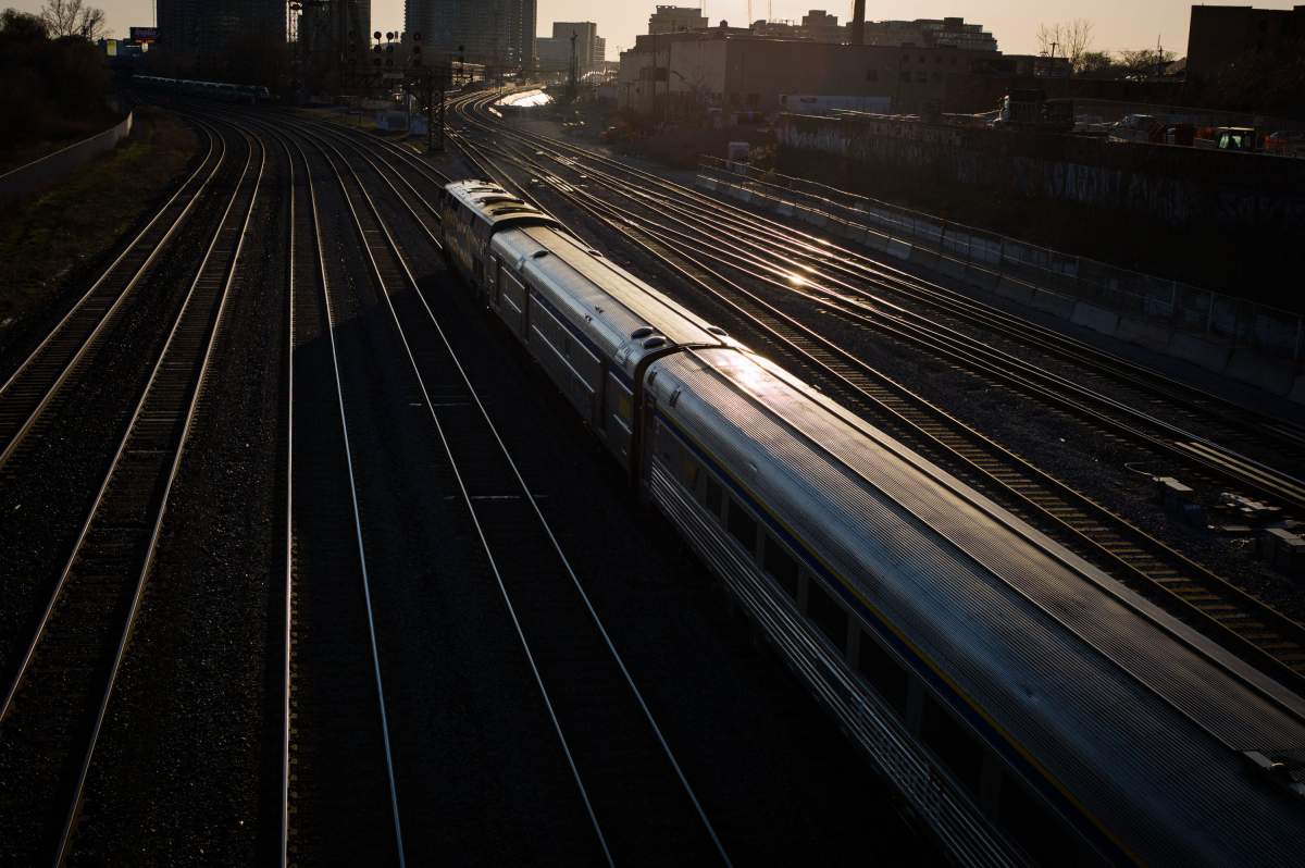 A VIA Rail train leaves Union Station, the heart of VIA Rail travel, bound for Windsor on April 22, 2013 in Toronto, Ontario, Canada. The Royal Canadian Mounted Police (RCMP) report they have arrested two people connected to an alleged Al Qaeda plot to detonate a bomb on a VIA Rail train in Canada. 