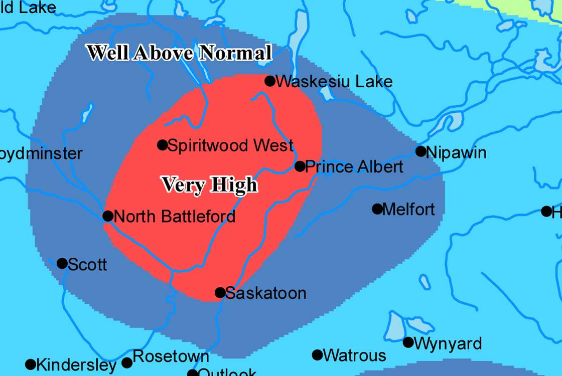 Water Security Agency says a one in 25 year flood event possible for Saskatoon this spring.