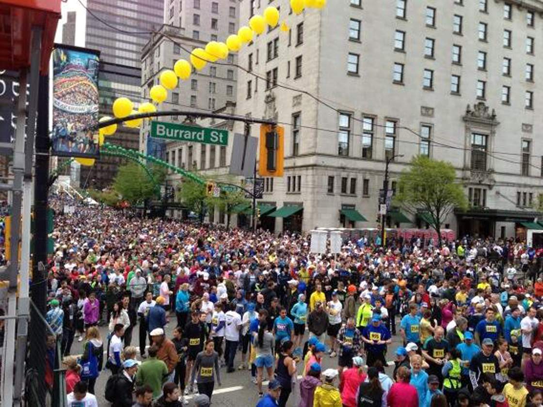 Nearly 50,000 runners laced up for the Vancouver Sun Run on April 21, 2013. 