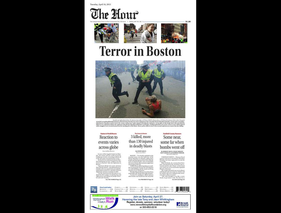 Gallery: Newspaper front pages morning after Boston Marathon - image