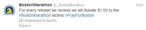 Fake Boston Marathon donation Twitter account suspended - image