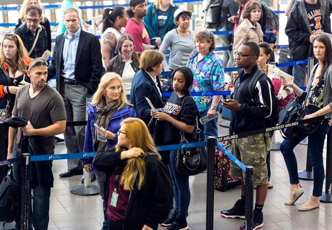 Flight delays, airport lineups