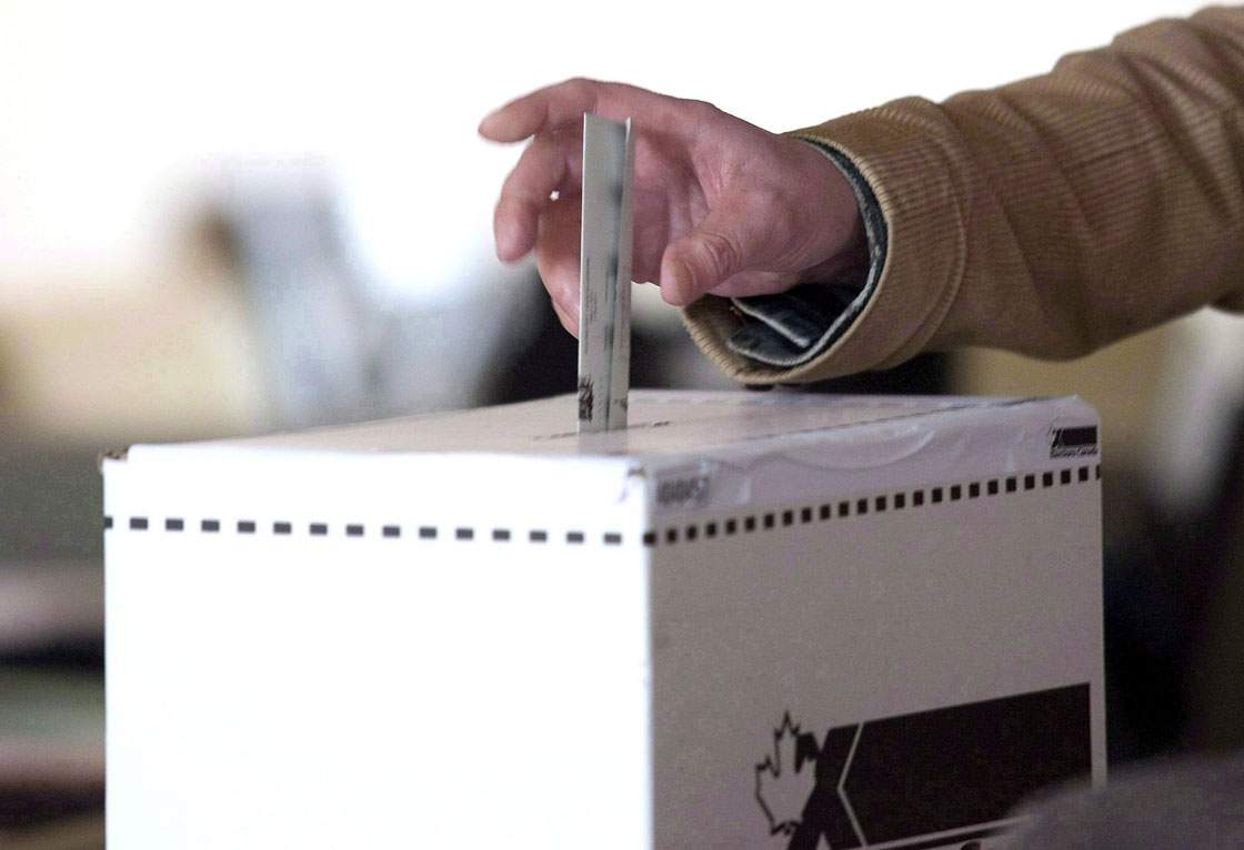FILE: An Elections Canada ballot box.