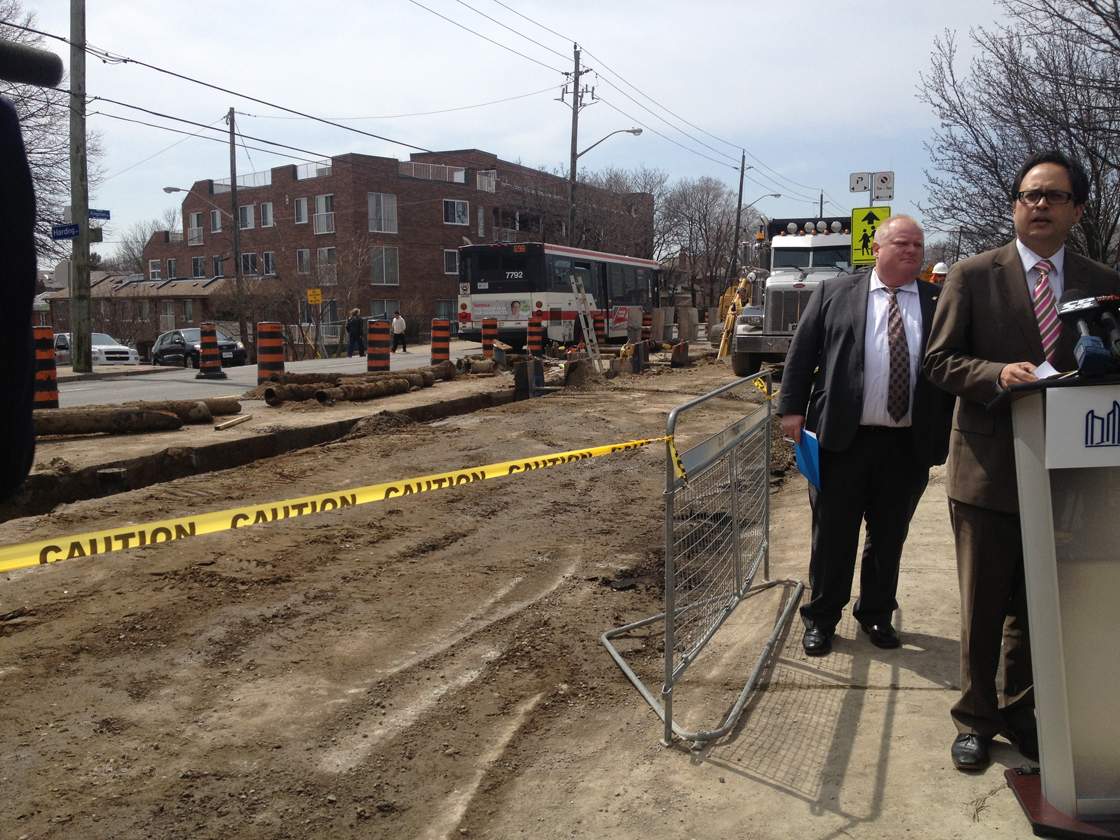 Road construction closed Toronto
