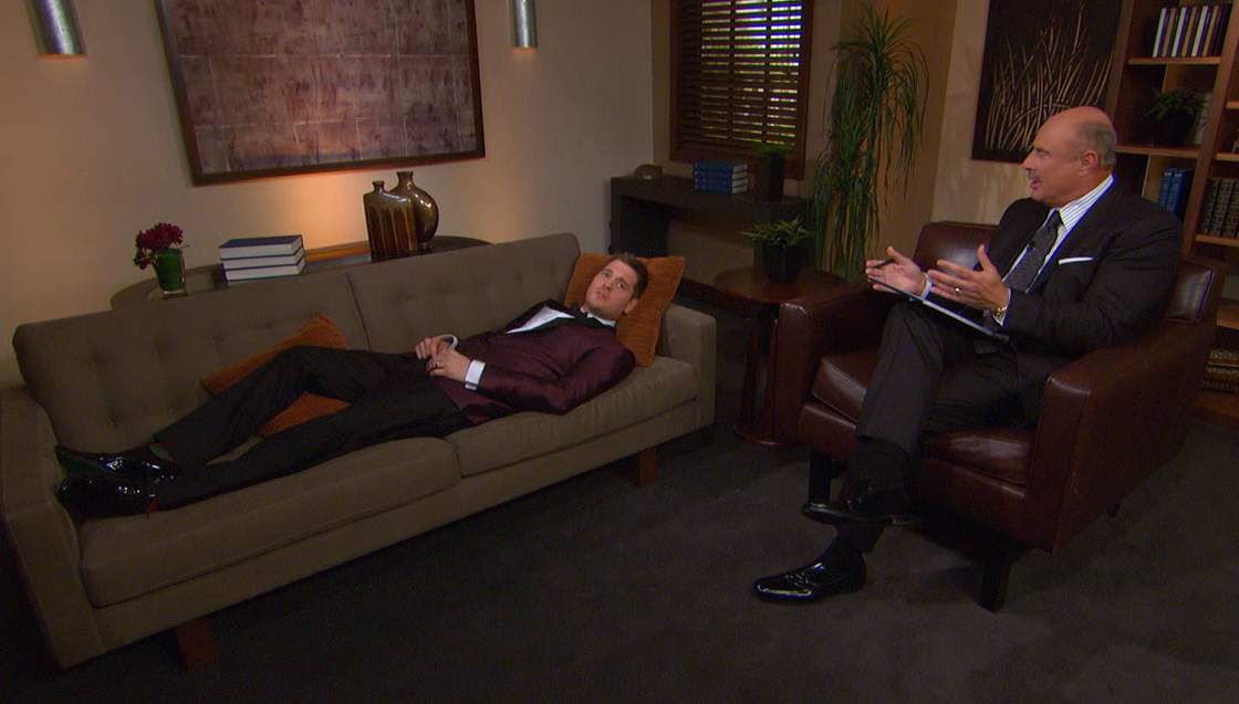 Michael Buble appears with Dr. Phil in a pre-taped intro to Sunday's Junos.