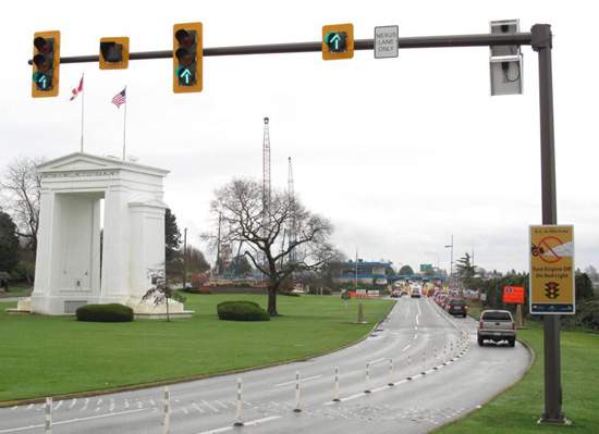 Peace Arch crossing.