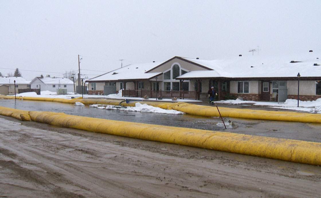 Spring flooding conditions in Radisson, Saskatchewan on Monday April 29, 2013.