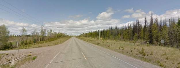 A stretch on the Stuart Lake Highway heading north to Fort St. James.