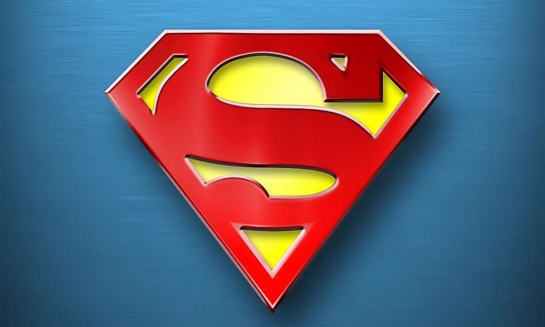 The iconic Superman logo.