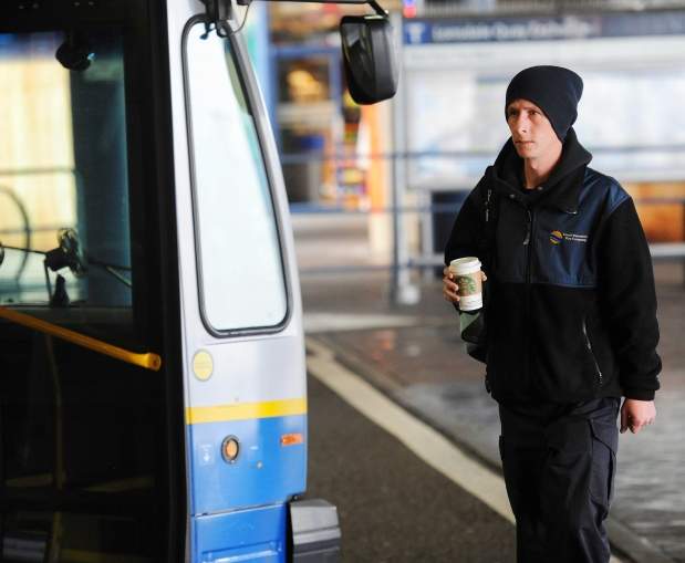 TransLink bus drivers have to pay for their own coffee, which they often must scramble to buy during breaks in their shifts.

