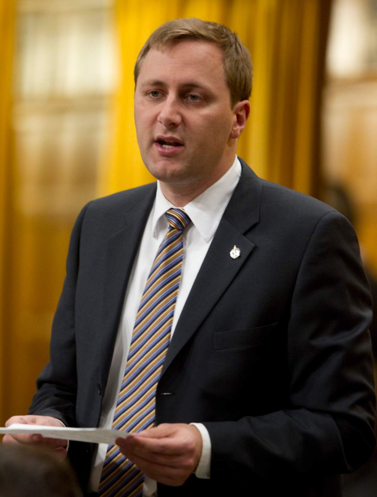 Conservative MP Brad Trost rises in the House of Commons on Parliament Hill in Ottawa, Thursday February 17, 2011. 