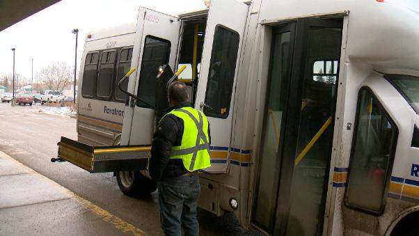 Paratransit bus.
