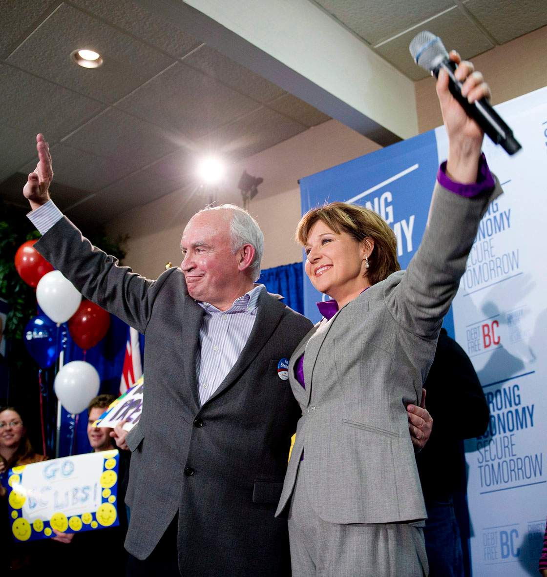 B.C. Liberal leader Christy Clark, middle, and Bill Bennett.