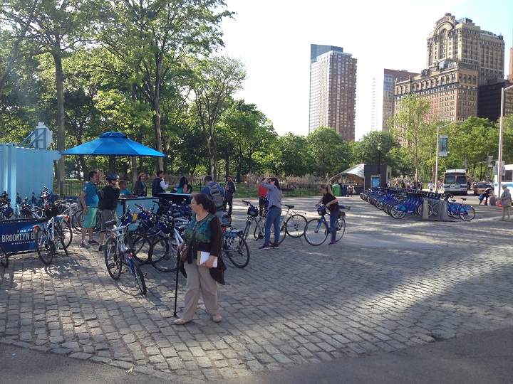Bixi bikes.
