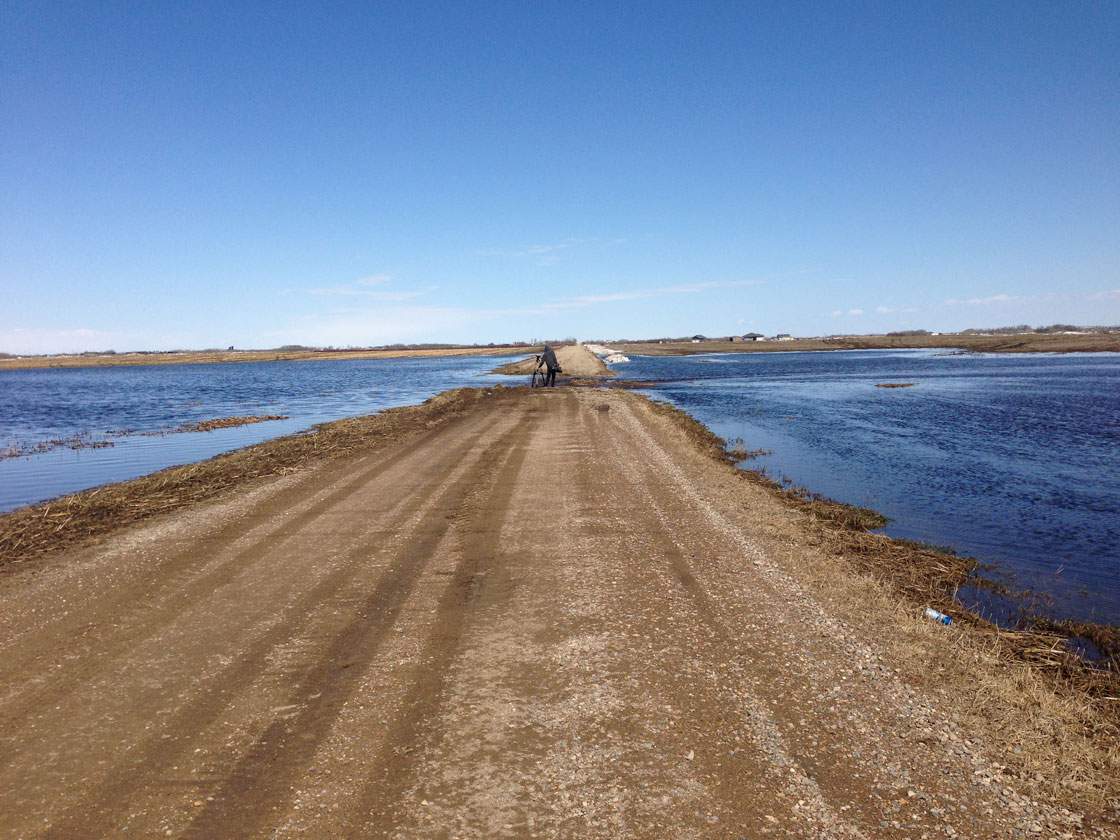 Flooding situation just west of Saskatoon in the R.M. of Corman Park on Wednesday.