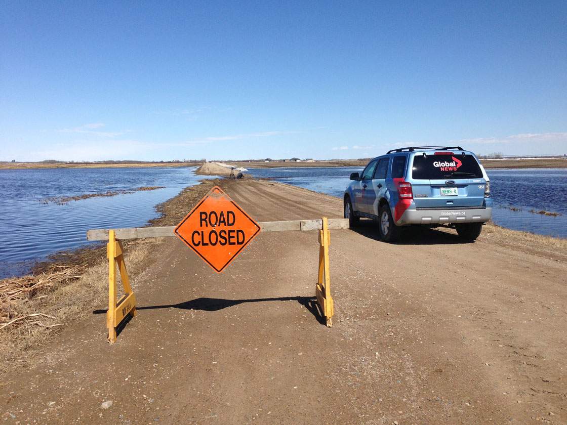 Flooding situation just west of Saskatoon in the R.M. of Corman Park on Wednesday.