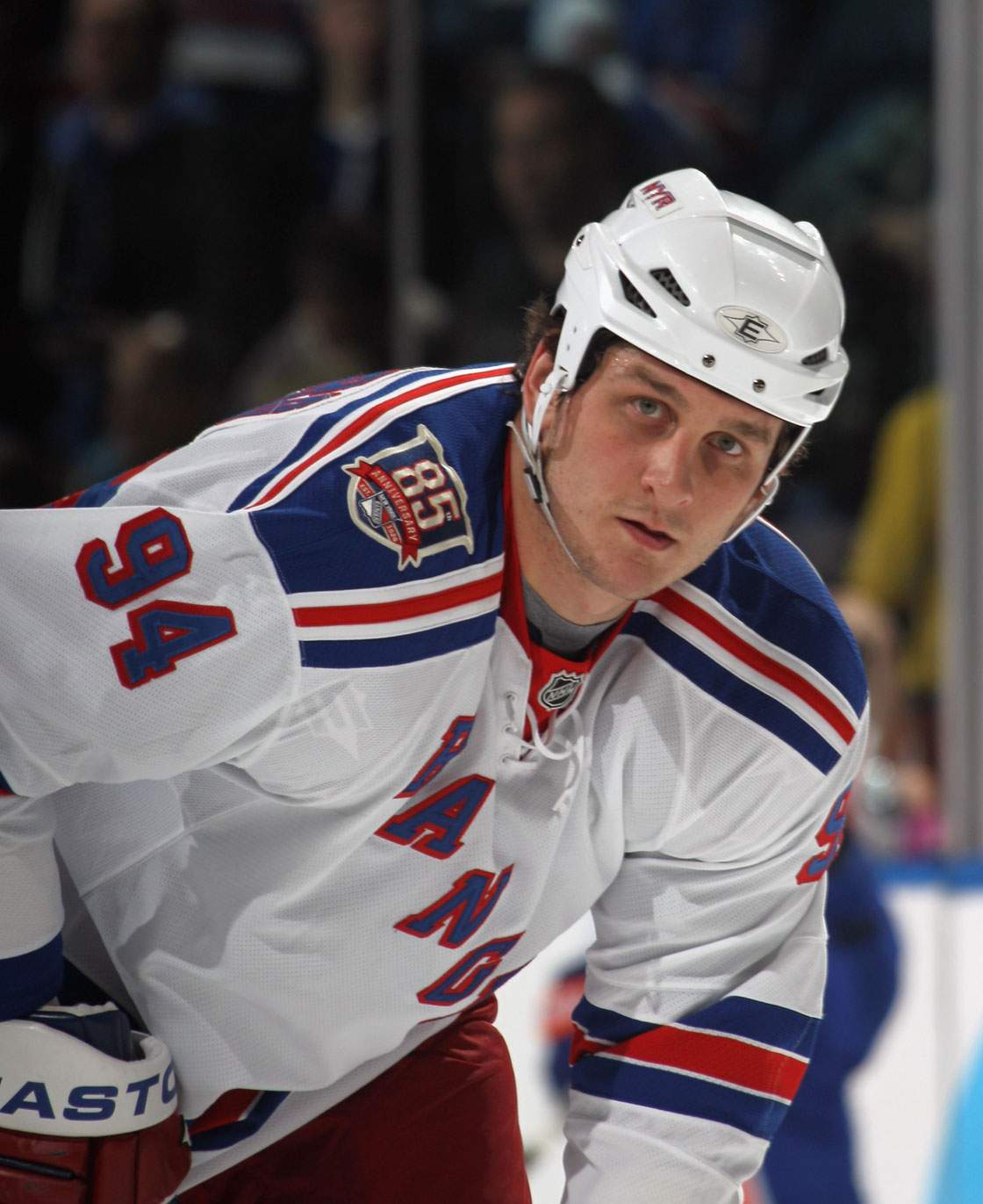 UNIONDALE, NY - DECEMBER 02: Derek Boogaard #94 of the New York Rangers skates against the New York Islanders at the Nassau Coliseum on December 2, 2010 in Uniondale, New York.