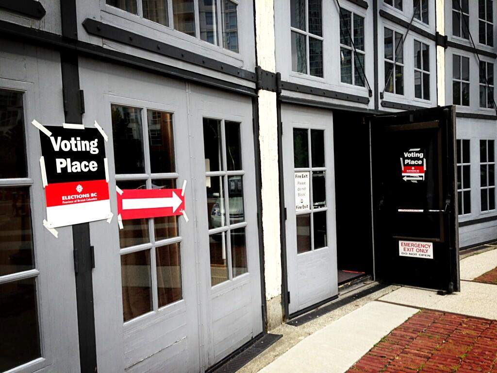 Voting place in Vancouver.