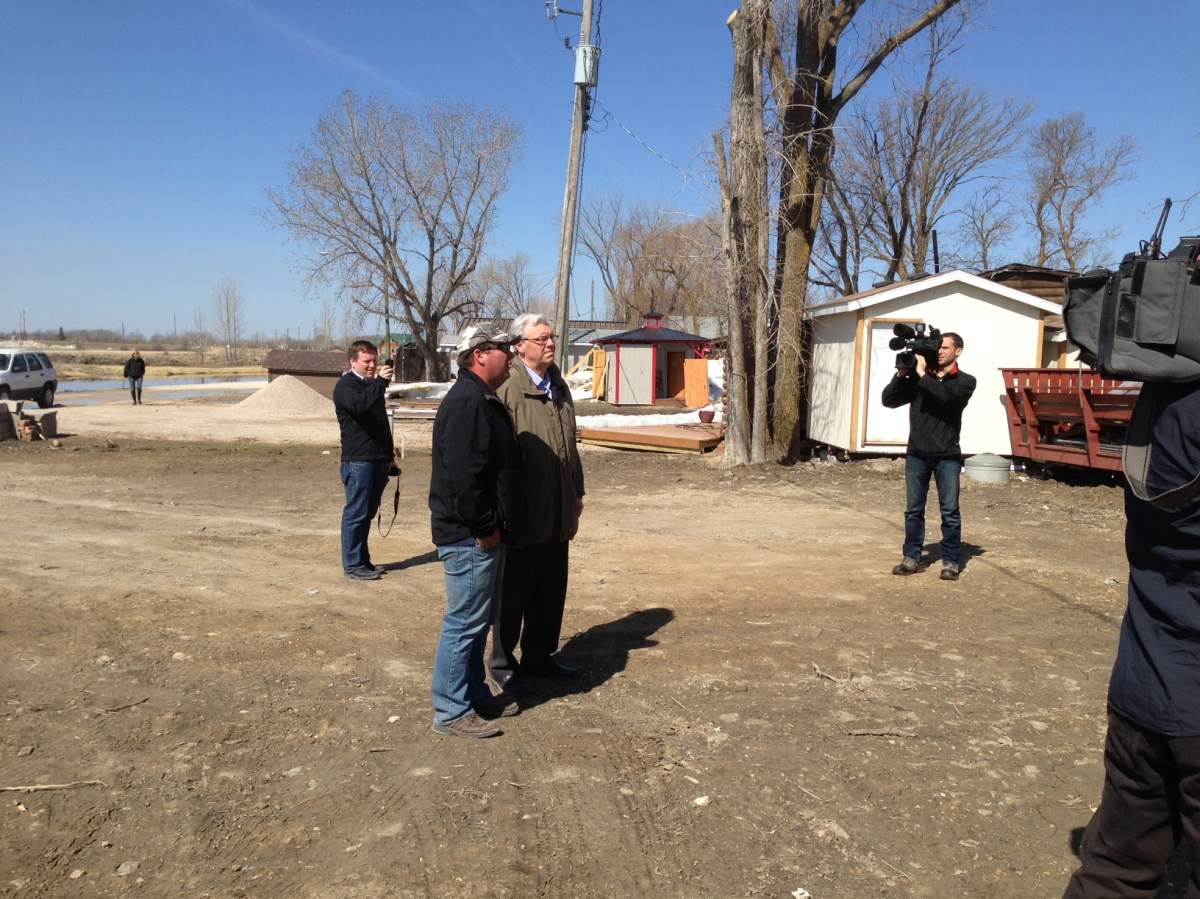 Manitoba Premier Greg Selinger at Ochre Beach on Monday May 13, 2013