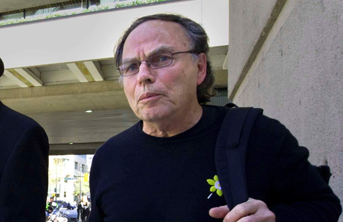 Karl Lilgert, the former B.C. Ferries officer charged with criminal negligence causing death in there sinking of the Queen of the North leaves Vancouver Law courts on April 22, 3013,  in Vancouver, B.C.