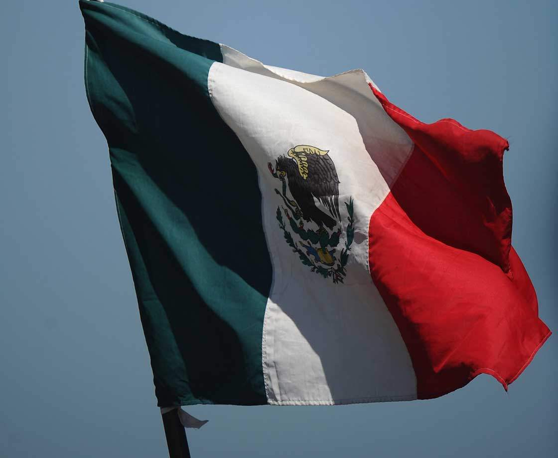 FILE - The flag of Mexico.