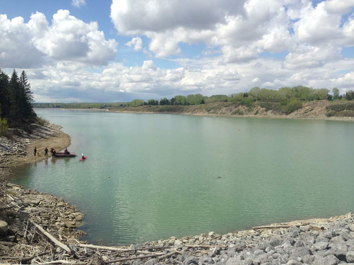 Alberta Fish and Wildlife officers are monitoring the area near the Glenmore Reservoir in Calgary after a bear was spotted there.
