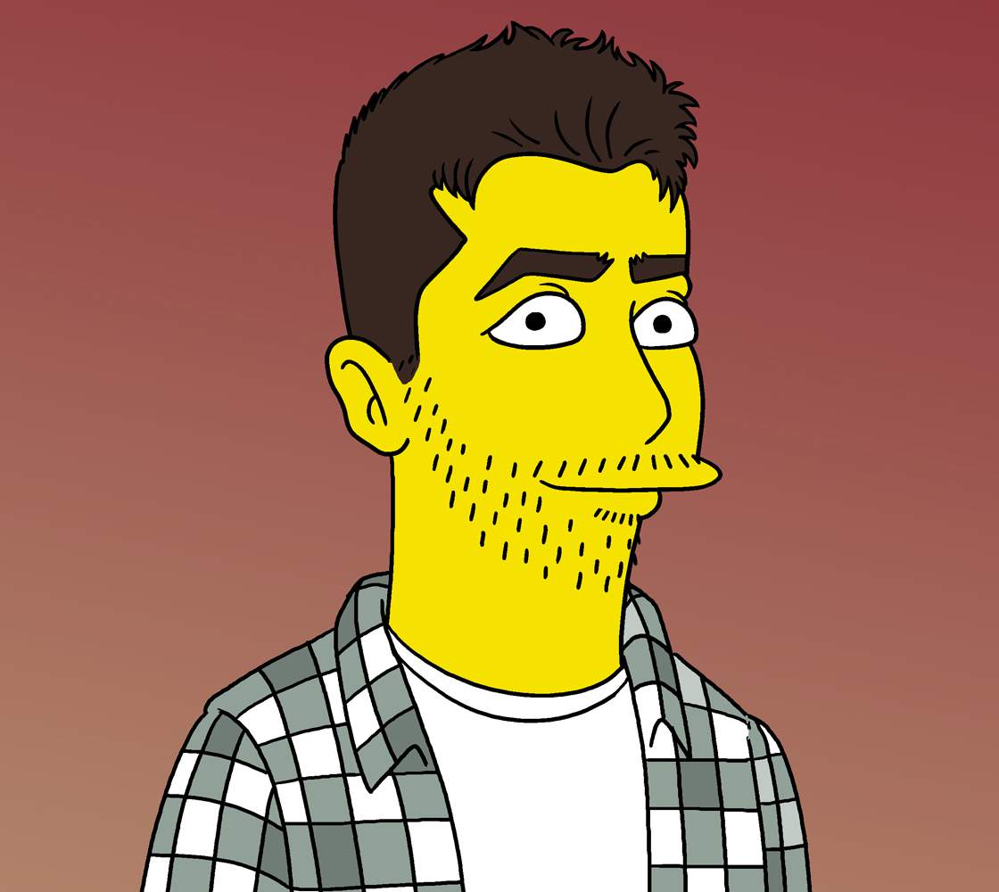 A “Simpsonized” portrait of contest winner Ray Savaya.