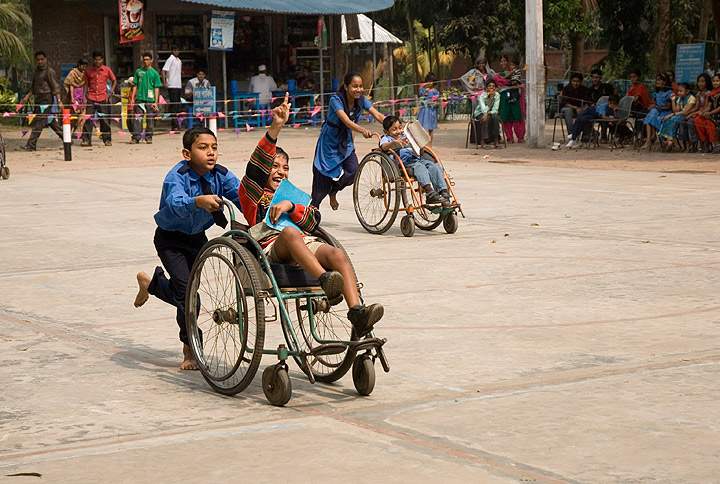 Children play in a UNICEF supported Bangladeshi school for disable children. (Photo credit: Naser Siddique/UNICEF)